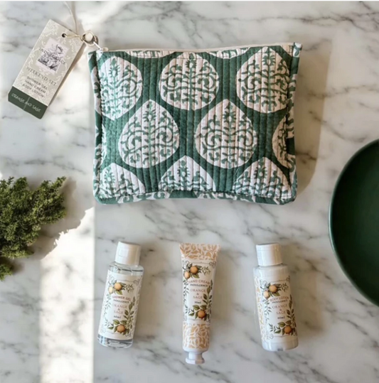 Weekend Pamper Set - Orange & Sage - Green