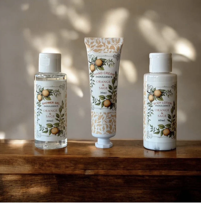 Weekend Pamper Set - Orange & Sage - Green