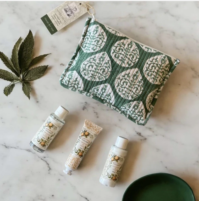 Weekend Pamper Set - Orange & Sage - Green