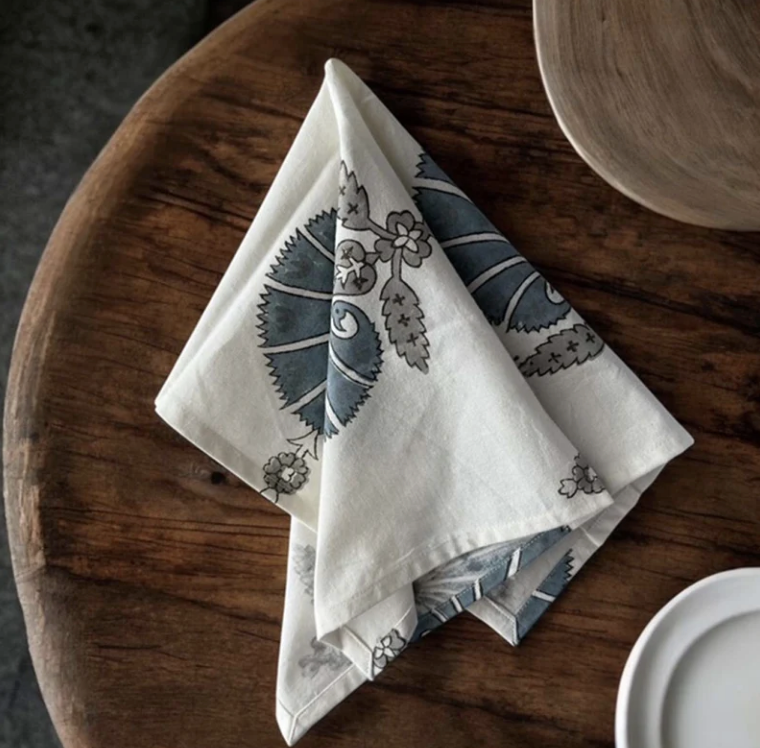 Blue Motif Napkins - set of 4