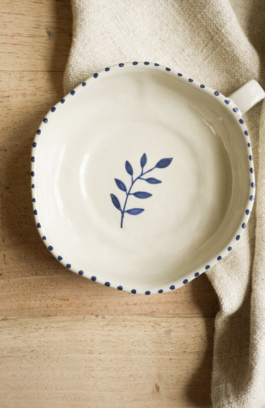 Hand Painted Botanic Dish - Ink