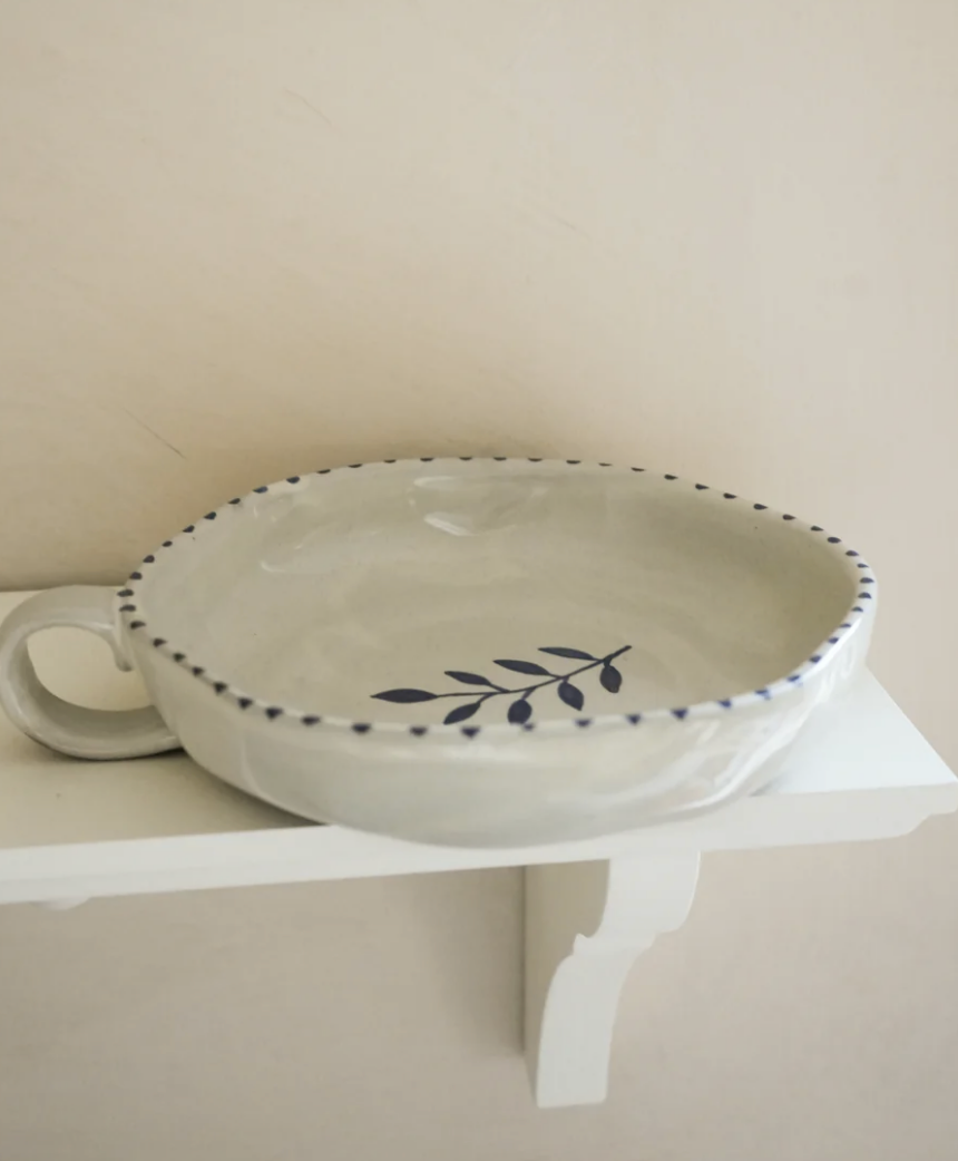 Hand Painted Botanic Dish - Ink