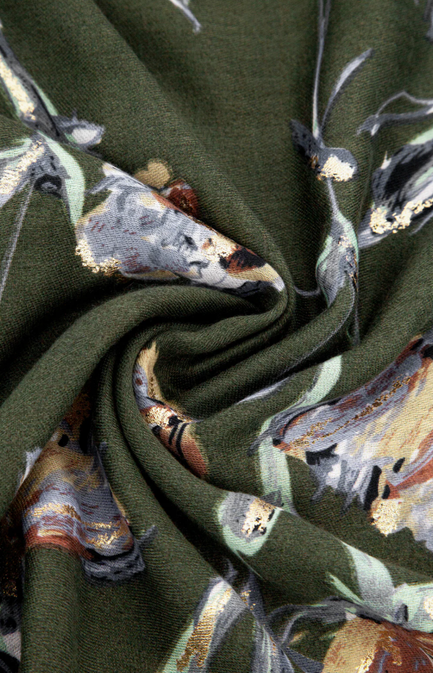 Scarf - Vaeda Floral - Khaki