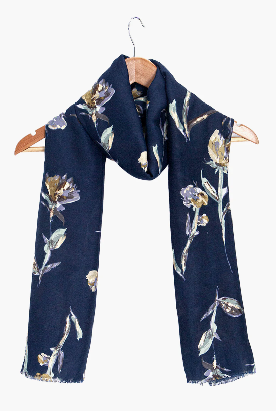 Scarf - Vaeda Floral - Navy