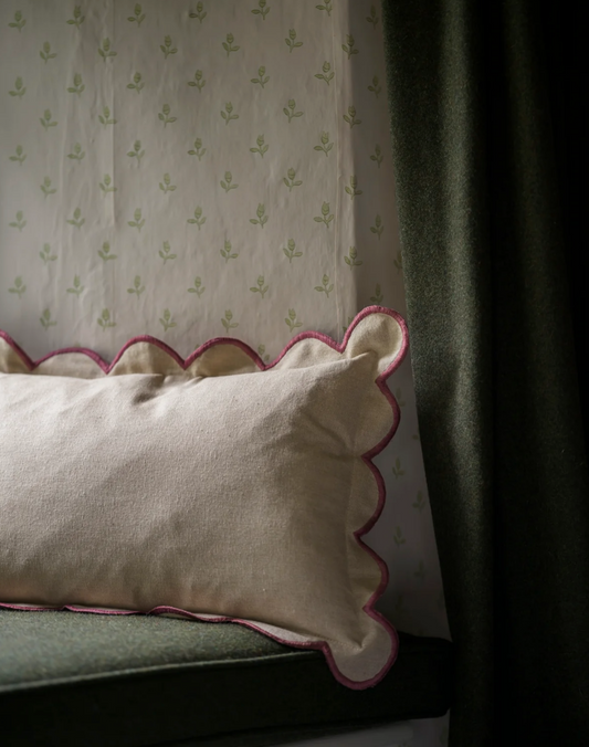 Scallop Cushion - Pomegranate