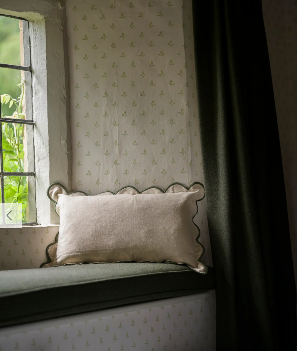 Scallop Cushion - Moss