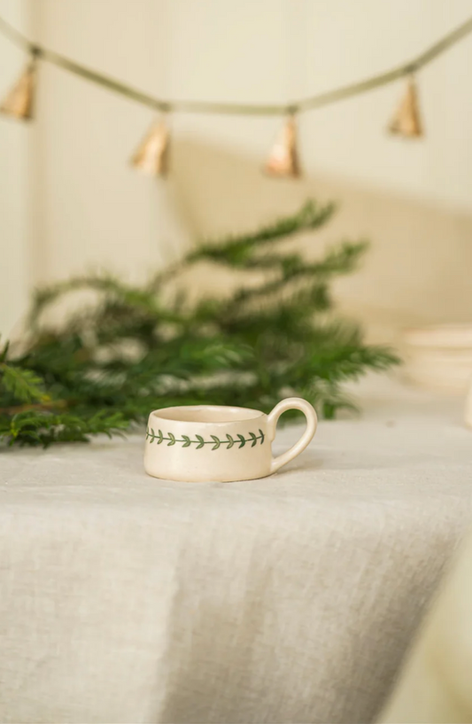 Hand Painted Tea Light Holder - Wreath