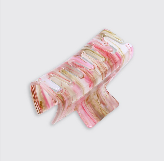 Pink Stripe Claw Clip