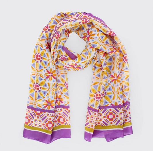 Catherine Orange/Lilac Long Scarf