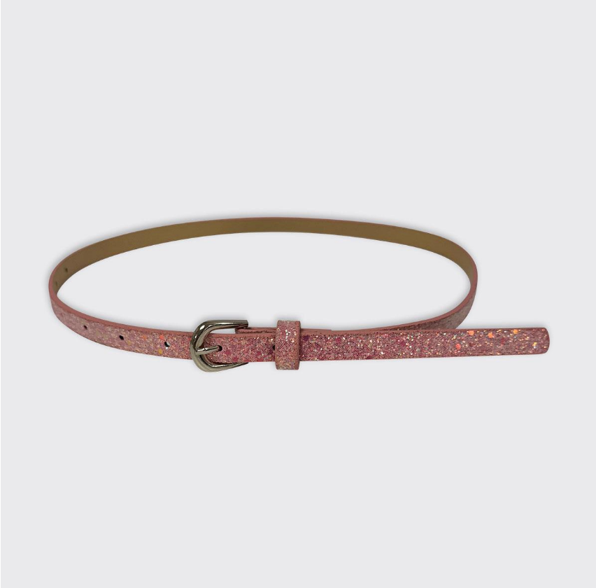 Pink Lustre Skinny Belt