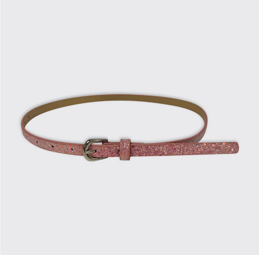 Pink Lustre Skinny Belt
