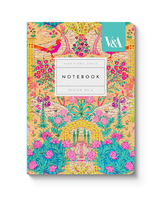 V&A - Neon Floral Ornate Garden Notebook (A6)
