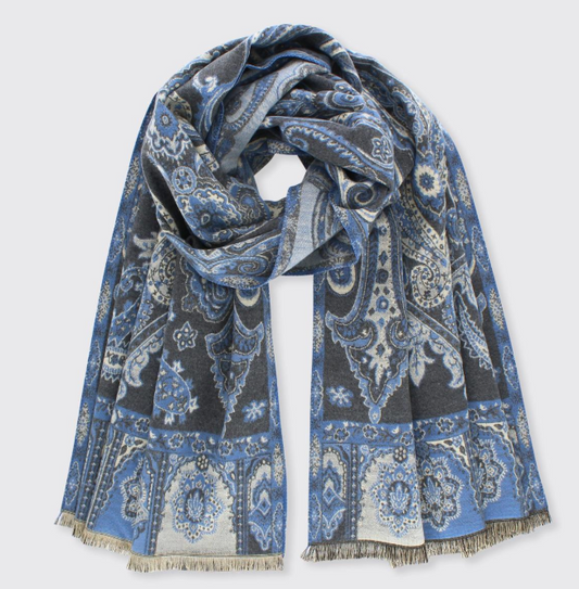Blue Arabella Woven Scarf