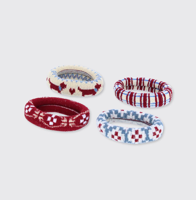 Red/Blue Set 4 Pony Bands