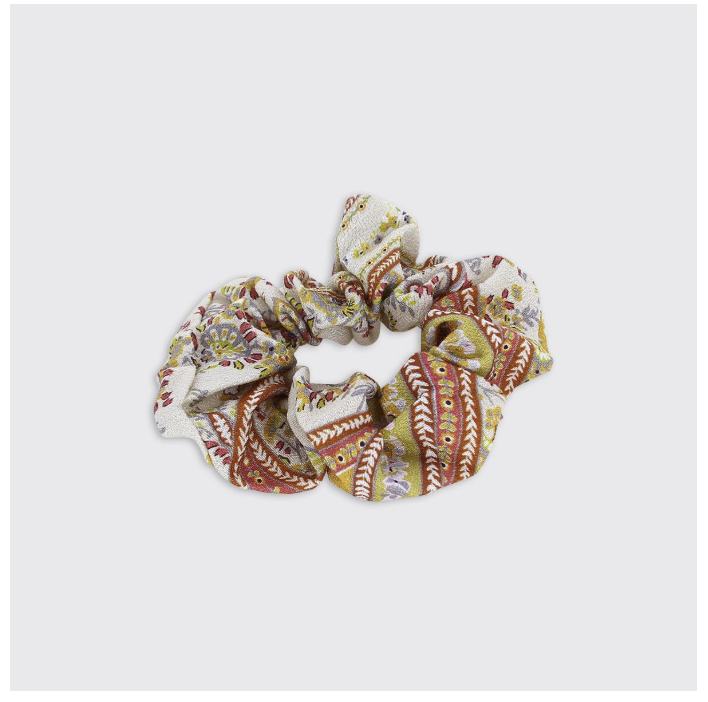 Gold Paisley Scrunchie