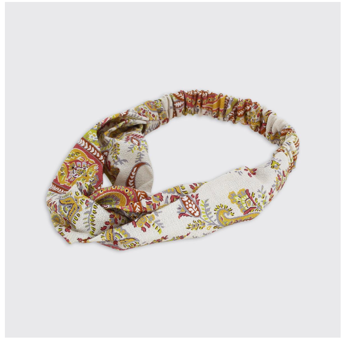Gold Paisley Soft Hairband