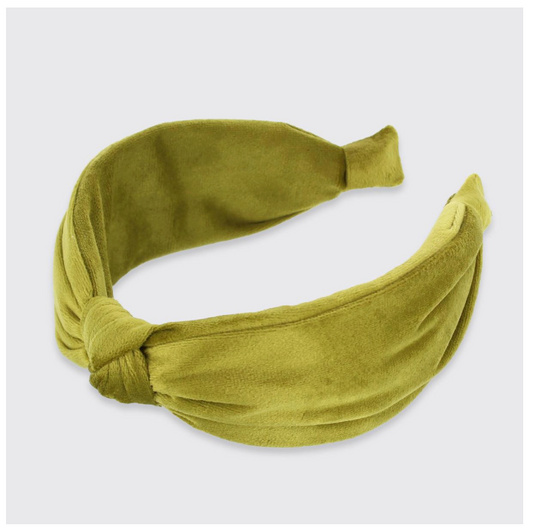 Olive Green Velvet Headband