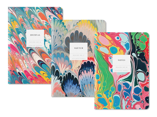 Set No.5, 3 Stitched Notebook Set (B6)