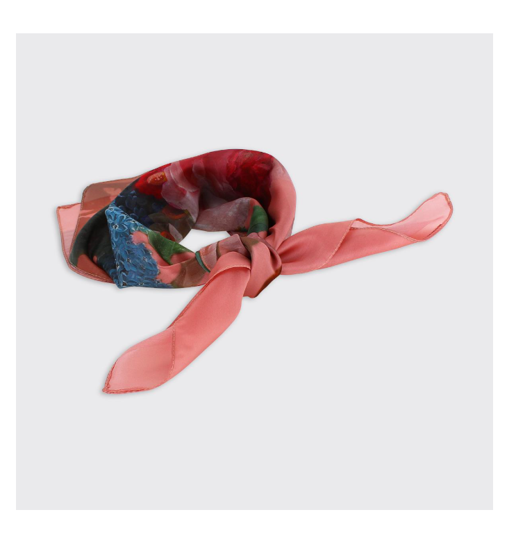 Pink Beth Floral Square Scarf