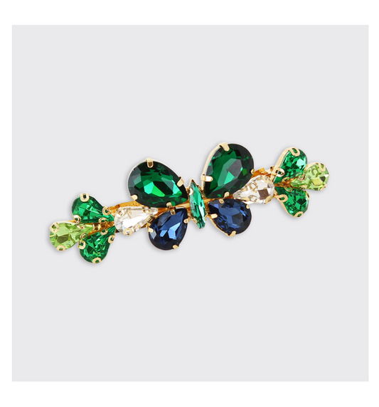 Green, Butterfly Jewel Hair Clip