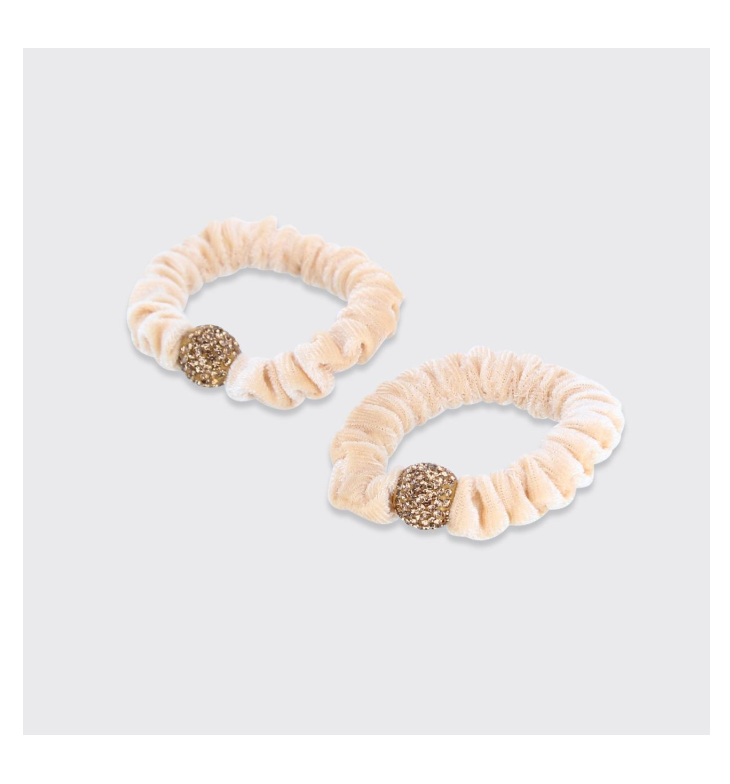 Cream Chenille 2x Hairbands