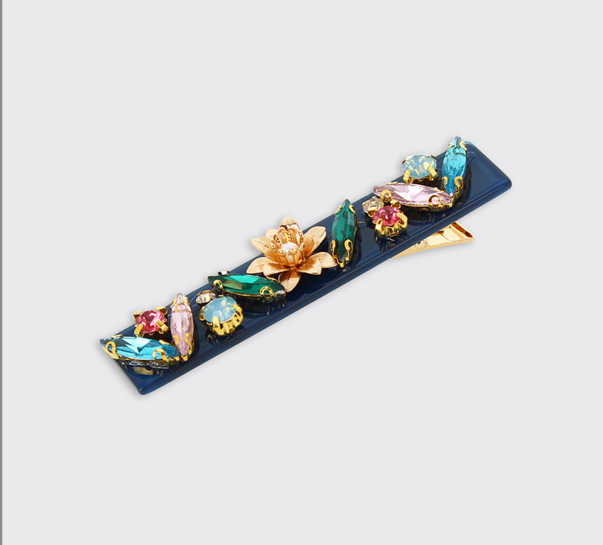 Blue Clara Jewel Hair Clip
