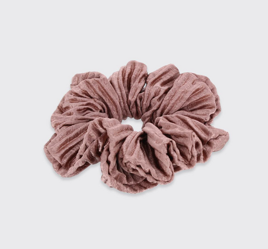 Mocha Crinkle Scrunchie