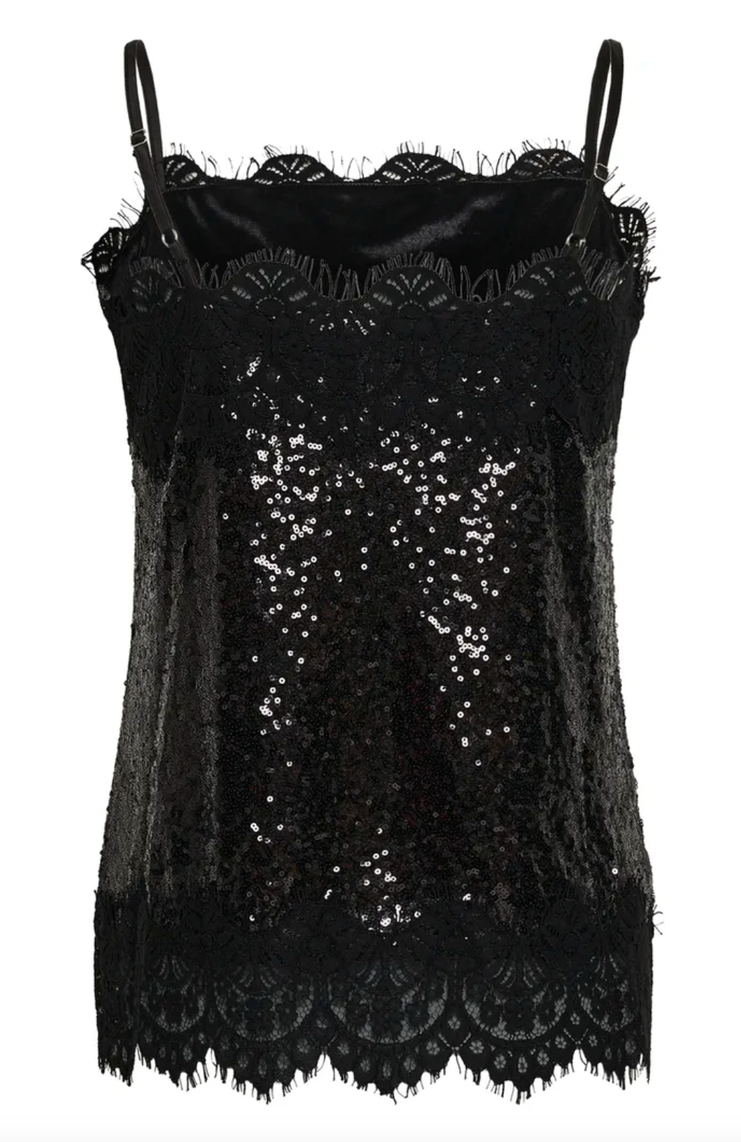 Black, Freya Sequin Top