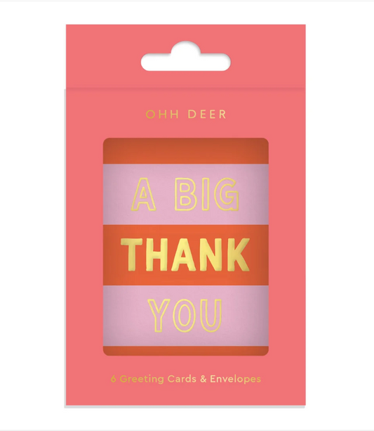 A Big Thank You, Cards (Pack of 6)