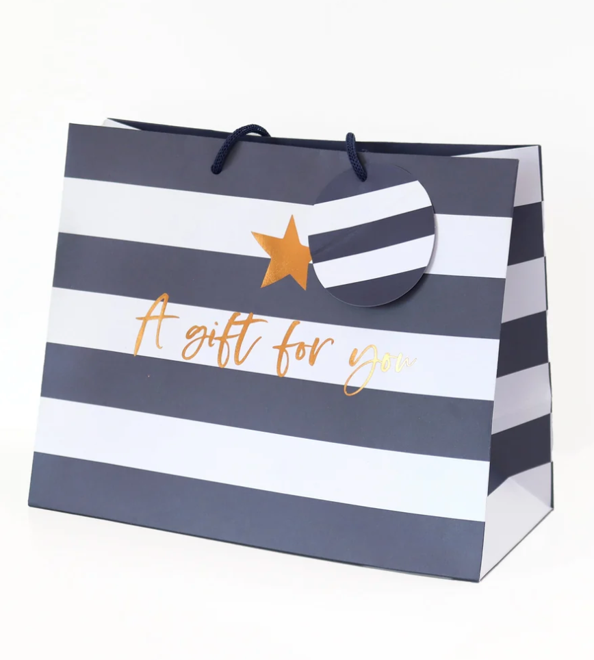 Blue Stripe Gift Bag