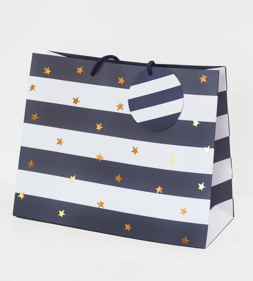 Blue Stripe Gift Bag