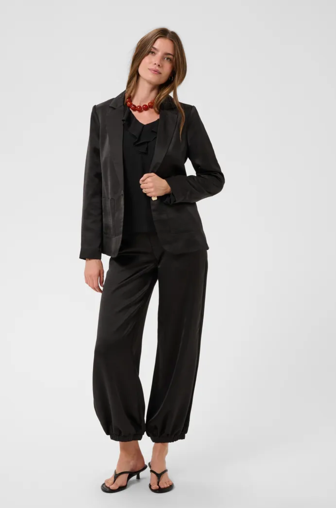 Cocamia Black Sateen Balloon Pant
