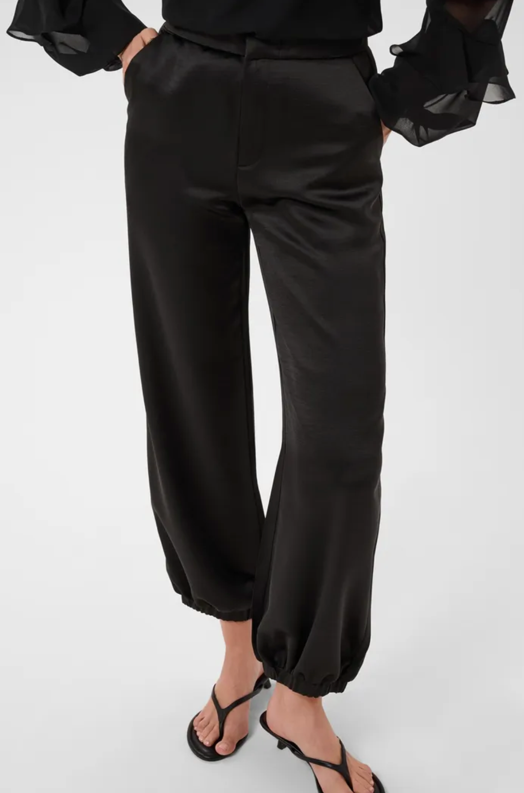 Cocamia Black Sateen Balloon Pant
