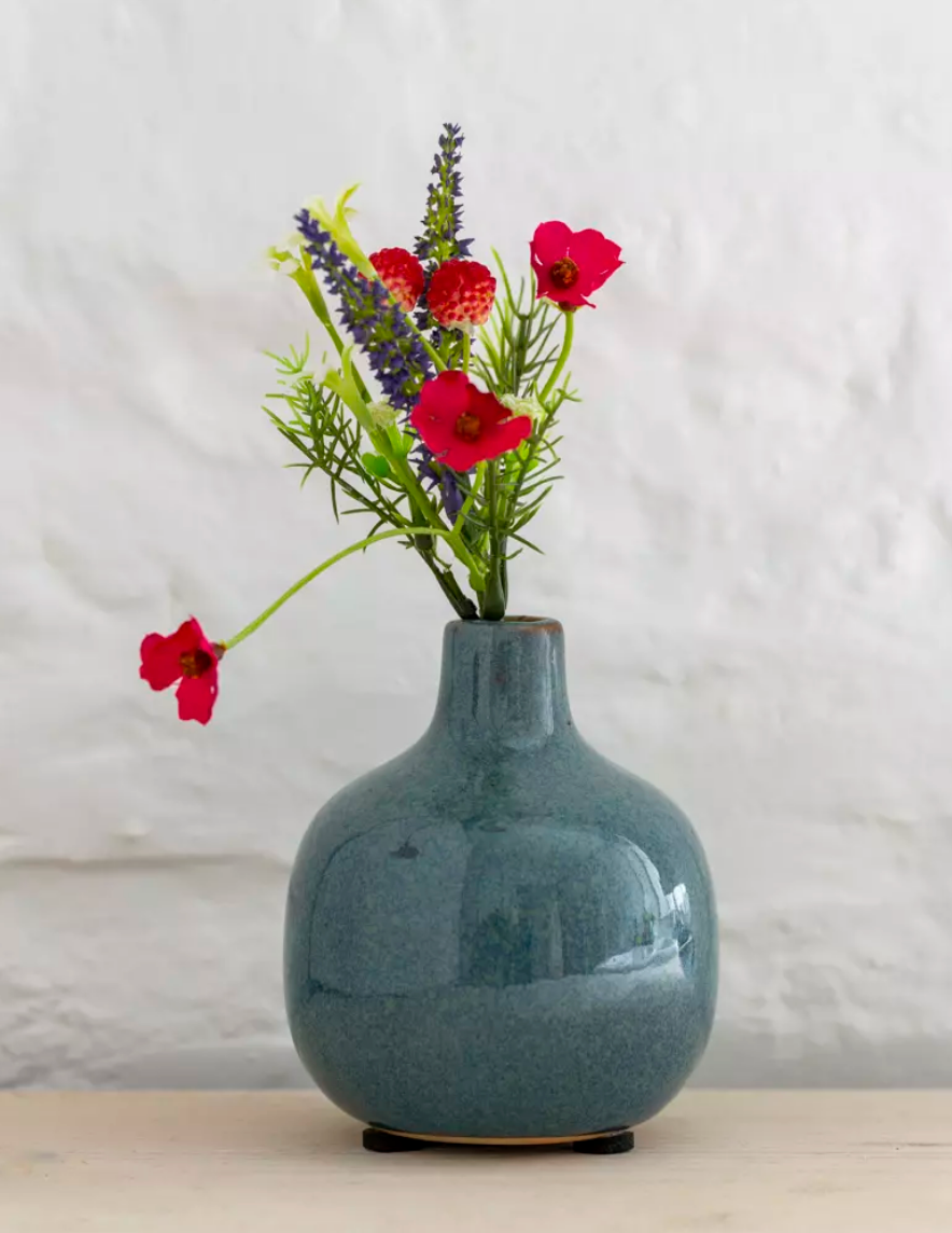 Stem Vase Smoke Blue