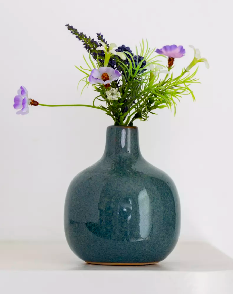 Stem Vase Smoke Blue