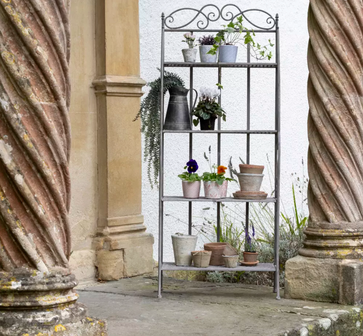Ornate Metal Shelving
