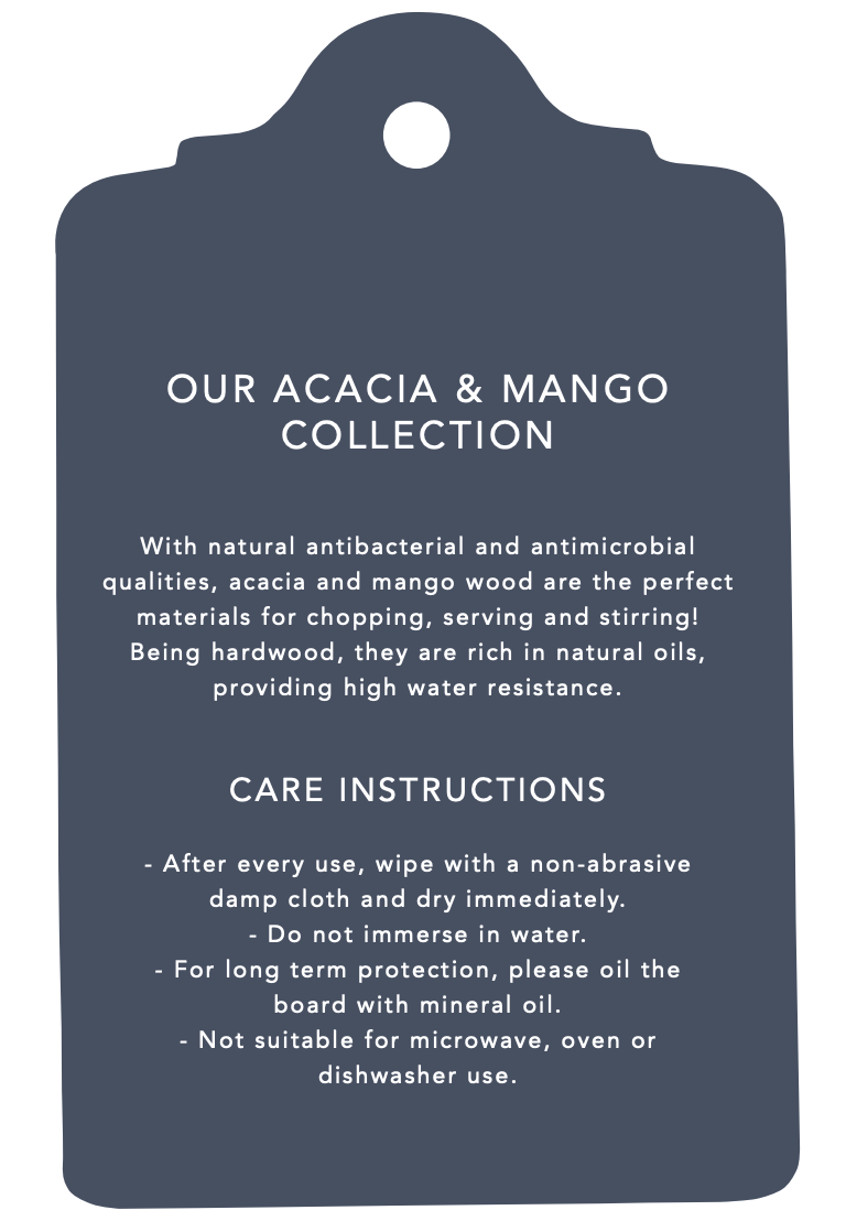 Acacia & Mango Chevron Serving Tray