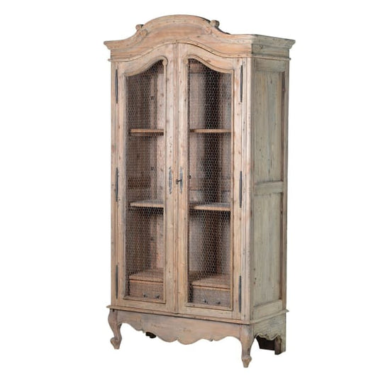 Reclaimed Pine Armoire with Wired Doors (Ex Display)