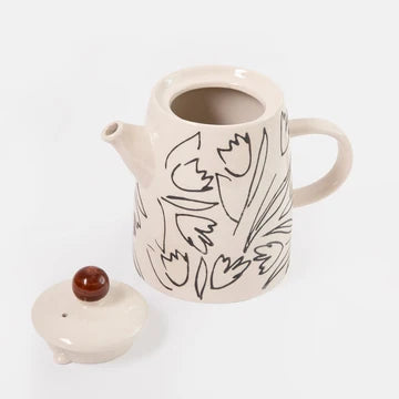 Outline Flowers Small Teapot