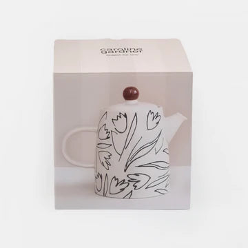 Outline Flowers Small Teapot