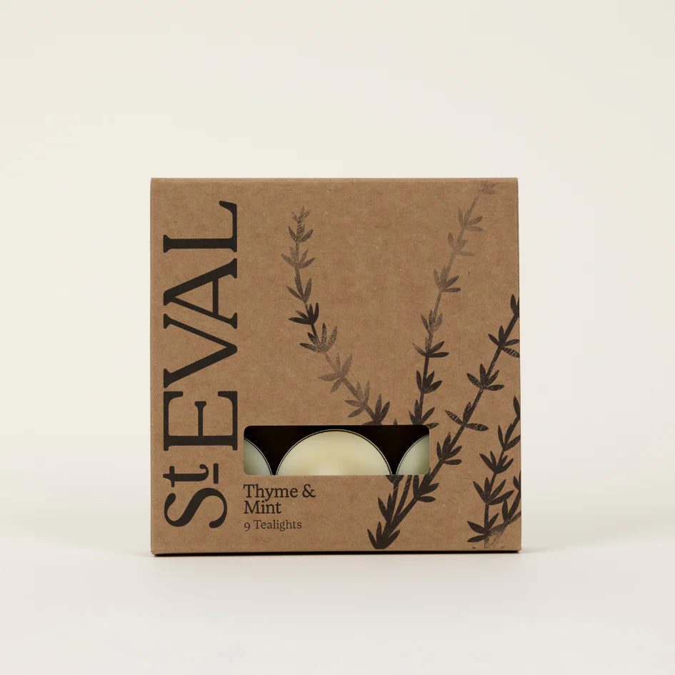 St Eval Scented Tealights, box of 9 -  Thyme & Mint