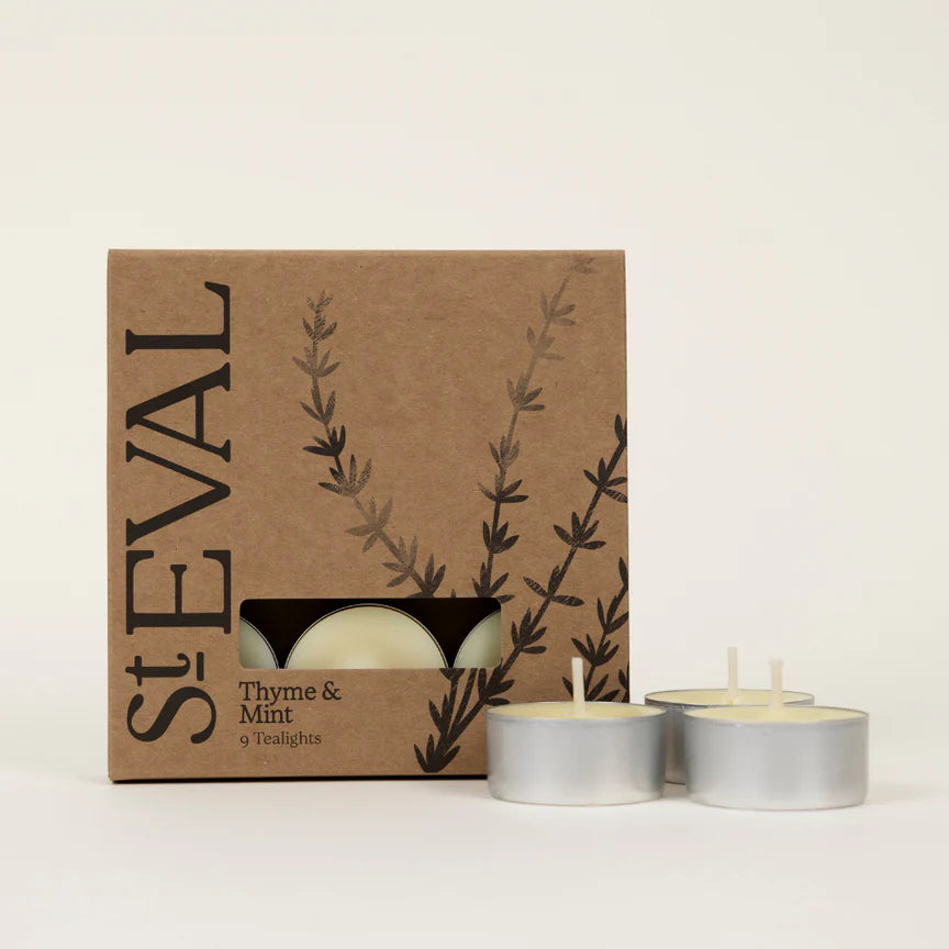St Eval Scented Tealights, box of 9 -  Thyme & Mint