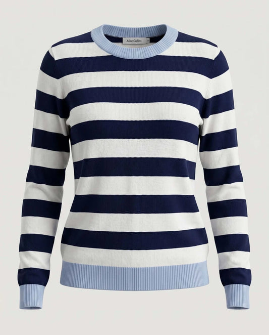 Etta Pullover, Navy/Sky