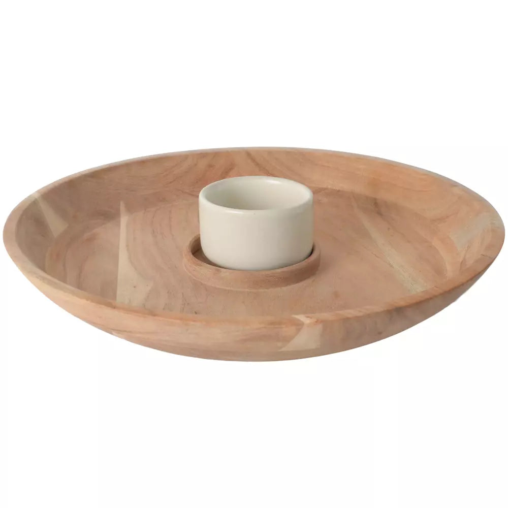Acacia Chip & Dip Serving Platter
