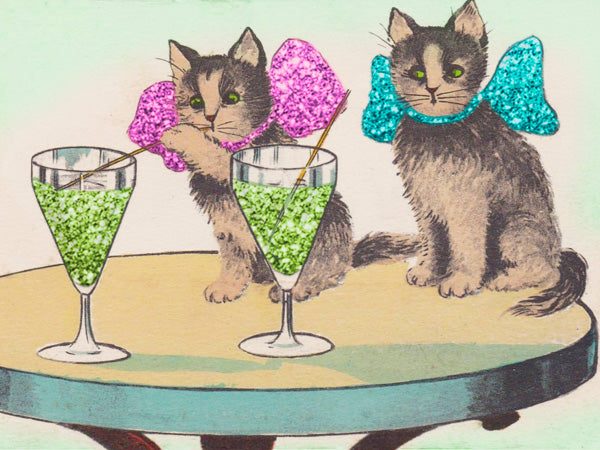 Pink Bow, Blue Bow - Greeting Card