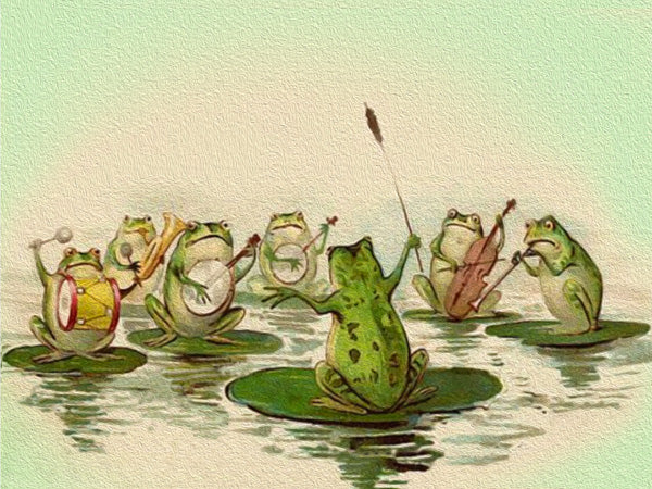 The Frog Band - Greeting Card