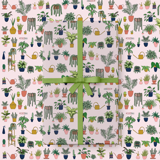 Gift Wrap - House Plants