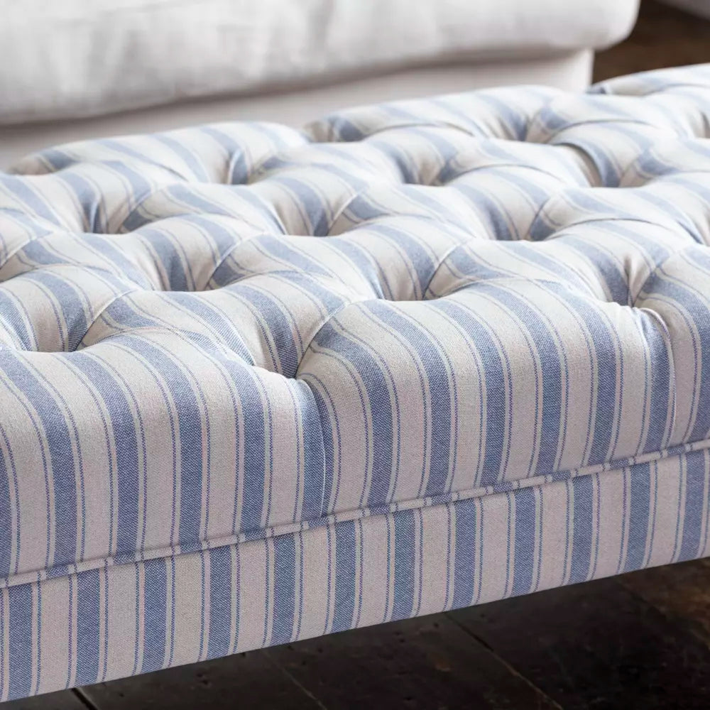 Ottoman Ticking Stripe Blue