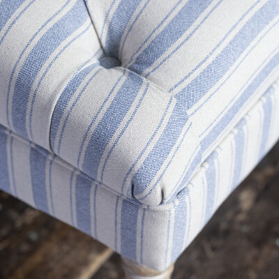 Ottoman Ticking Stripe Blue
