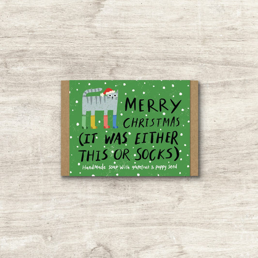 'it was either this or socks' Soap